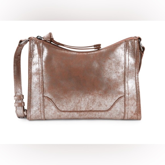 Frye Handbags - Frye Melissa Zip Crossbody in a Metallic Leather